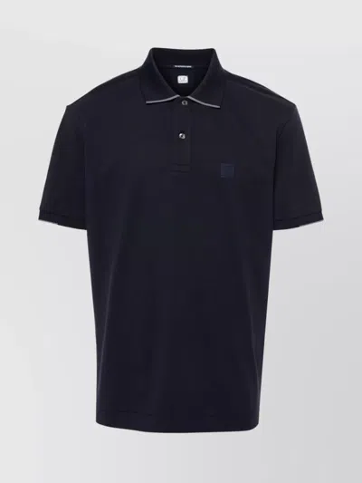 C.P. COMPANY COTTON BLEND LOGO POLO SHIRT