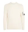 C.p. Company Sea Island Gauze White Cotton Sweater In Neutral