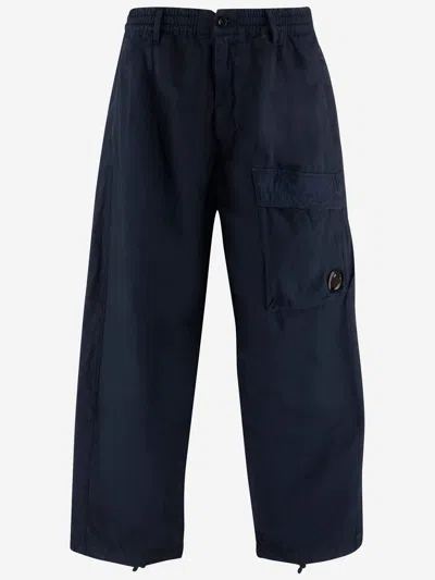 C.p. Company Cp Company Cotton Cargo Pants In Blue