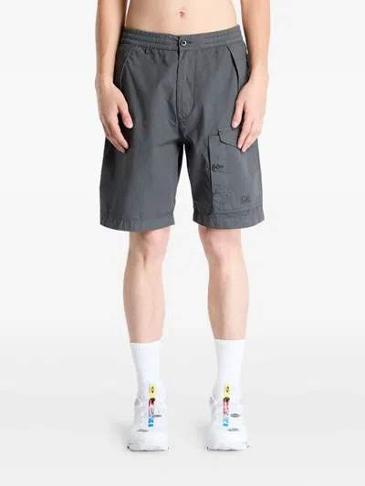 C.p. Company Cotton Cargo Shorts In Blue