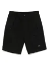 C.p. Company C.p.company Logo Cargo Shorts In Black