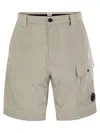 C.p. Company Cp Company Cotton Cargo Shorts With Lens