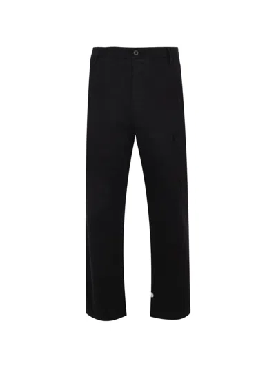 C.p. Company Cotton Cargo Trousers In Black