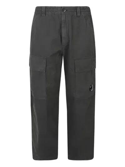 C.p. Company Cotton Cargo Trousers In Gray