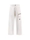 C.p. Company C.p.company Men Cotton Cargo Trousers In White
