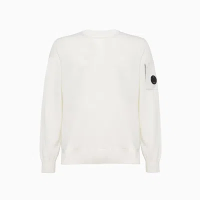 C.p. Company Cp Company Cotton Crepe Sweater In White