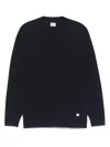 C.p. Company Ribbed Crewneck Sweater Long Sleeves In Black