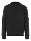 C.p. Company Men Cotton Crewneck Sweatshirt In Black