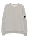 C.p. Company Cotton Sweatshirt With Crew Neck And Patches In Gray