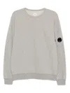 C.p. Company Cotton Sweatshirt With Crew Neck And Patches In Gray