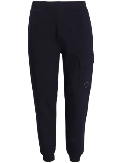 C.p. Company Cotton Diagonal Sports Trousers In Blue