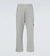 C.p. Company Cotton Fleece Sweatpants In Gray