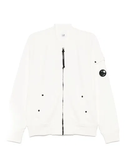 C.p. Company Cotton Full-zip Sweater In White