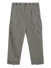 C.p. Company Military Green Cargo Pants In Cotton Men