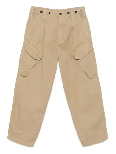 C.p. Company Cotton Gabardine Trousers In Neutrals