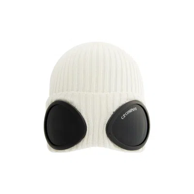 Pre-owned C.p. Company Cotton Goggle Beanie 'gauze White' | Men's Size Onesize