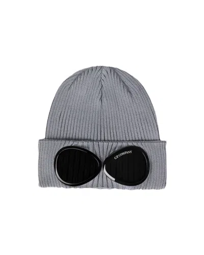 Pre-owned C.p. Company Cotton Goggle Beanie In Griffin Grey