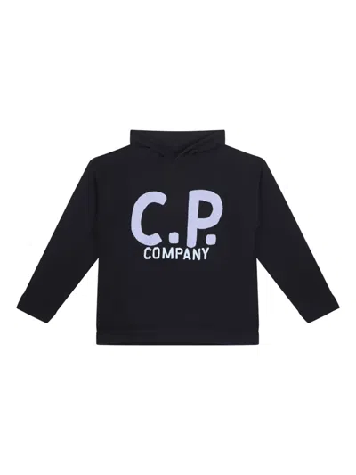 C.p. Company Kids' Cotton Hoodie In Black