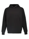 C.p. Company Cp Company Sweatshirts Sweat Hooded In Diagonal Raised Fleece In Black