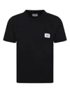C.p. Company Logo Pattern T-shirt In Black