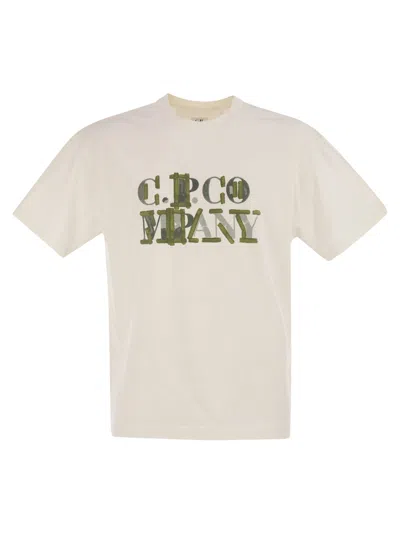 C.P. COMPANY CP COMPANY COTTON JERSEY T SHIRT WITH GRAPHICS