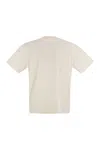 C.p. Company White T-shirt With Logo Printed On The Front And Back In Cotton Man In White