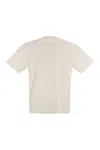 C.p. Company White T-shirt With Logo Printed On The Front And Back In Cotton Man In White