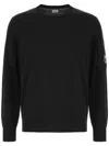 C.p. Company Crewneck Wool Sweater In Gold