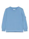 C.p. Company Cotton Knitted Sweater In Blue