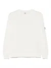 C.p. Company Cotton Knitted Sweater In White