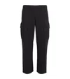 C.p. Company Cotton Lens-detail Cargo Sweatpants In Black