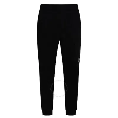 C.p. Company Cp Company Cotton Lens Detail Sweatpants In Black