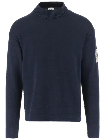 C.P. COMPANY COTTON LOGO SWEATER