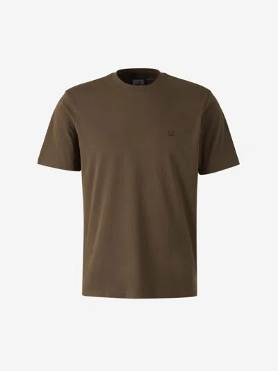 C.p. Company Cotton Logo T-shirt In Military Green