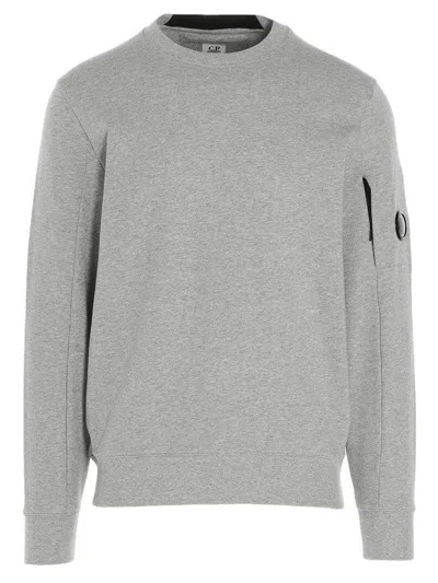 C.p. Company Cp Company Cotton Melange Crew Neck Sweatshirt In Gray