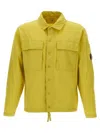 C.p. Company Cotton Overshirt Arm Patch In Yellow