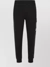 C.p. Company Sweatpants Cargo Pant In Diagonal Raised Fleece In Black