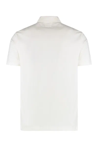 C.p. Company Cotton-piqué Polo Shirt In White
