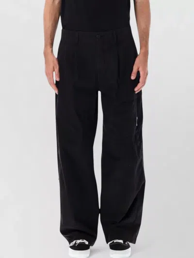 C.p. Company C.p.company Micro-reps Boxy Pleats Cargo Pants In Black