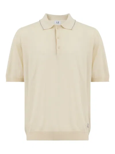 C.p. Company Cotton Polo Shirt In Neutral