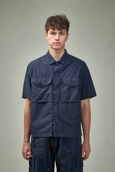 C.p. Company Cotton Poplin Shirt In Blue
