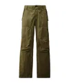 C.p. Company Cotton Rip Stop Loose Pants In Green