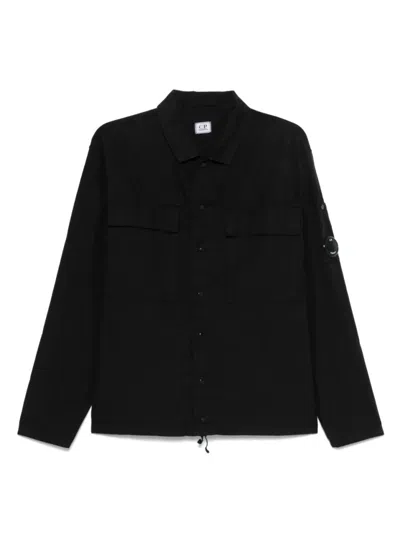 C.p. Company Cotton Rip-stop Shirt In Black