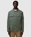 C.p. Company Cotton Ripstop Lens Overshirt In Thyme