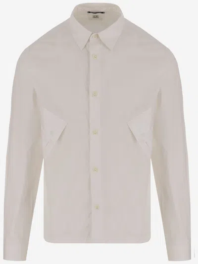 C.p. Company Cp Company Cotton Shirt In White