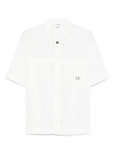 C.p. Company Cotton Shirt In White