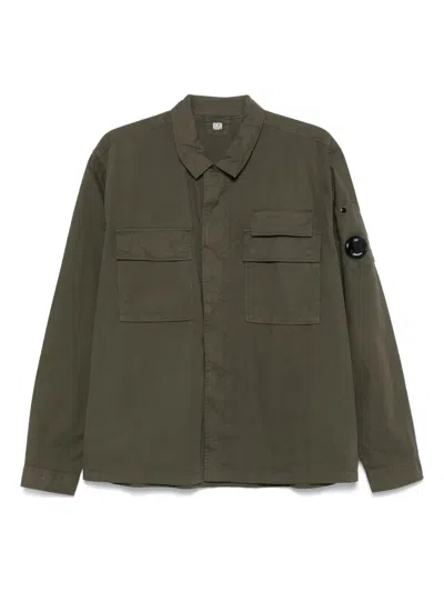 C.p. Company Cotton Shirt In Green