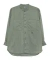 C.p. Company Mandarin Collar Shirt Chest Pockets In Multi