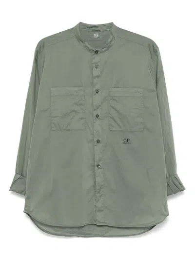 C.p. Company Cotton Shirt In Green