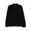 C.p. Company C.p.company Corduroy Buttoned Utility Overshirt In Black